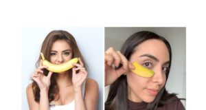 Зошто кората од банана е добра за пределот под очите