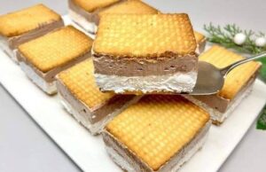 ТОРТА со 5 СОСТОЈКИ: 2 филови помеѓу крцкавиот бисквит, а подготовката е многу едноставна