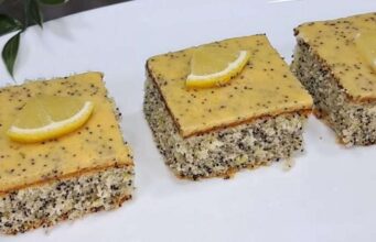 Торта со афион и фил од лимон – освежителна торта за сите љубители на афион и вкус на лимон