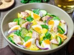 Пролетна салата со јајца и зеленчук: Кремаста, шарена и совршена за велигденската трпеза